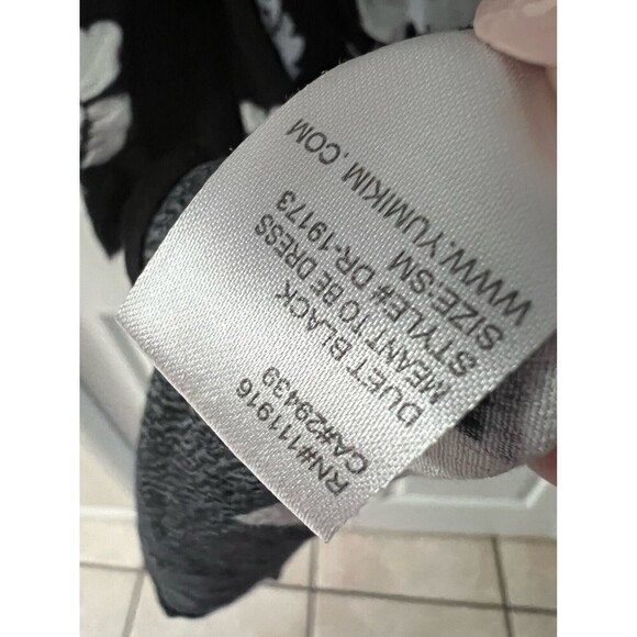 Yumi Kim Womens Small Black Meant To Be Dress Long Sleeve Floral Mini Crew Neck - Picture 10 of 11